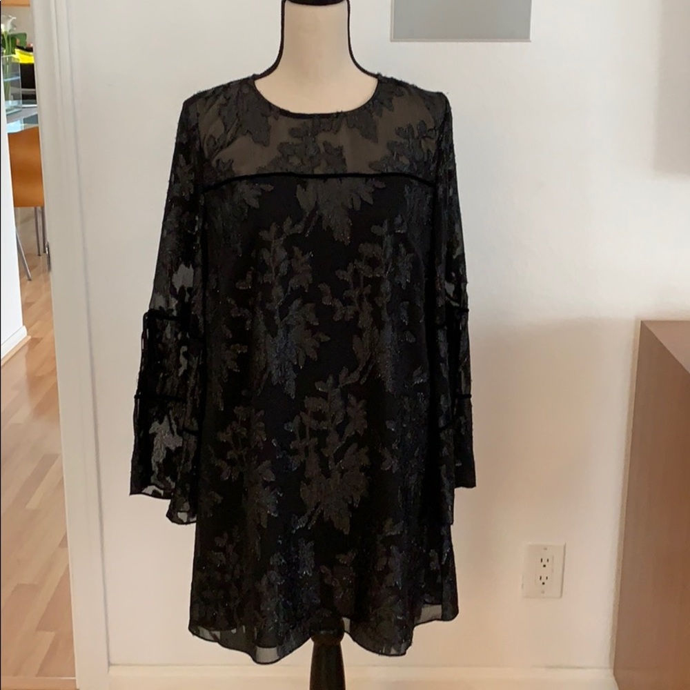 Laundry by Shelli Segal Burnout Chiffon Dress